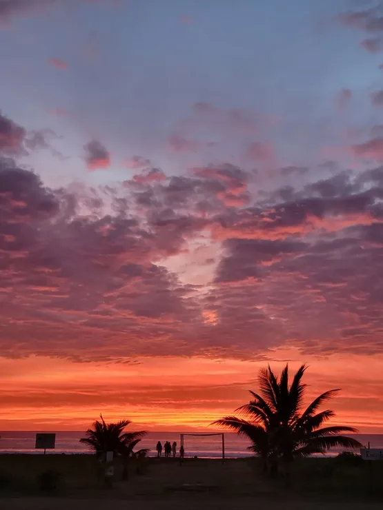 Sunset at Oceanic Hostería, Puerto López
